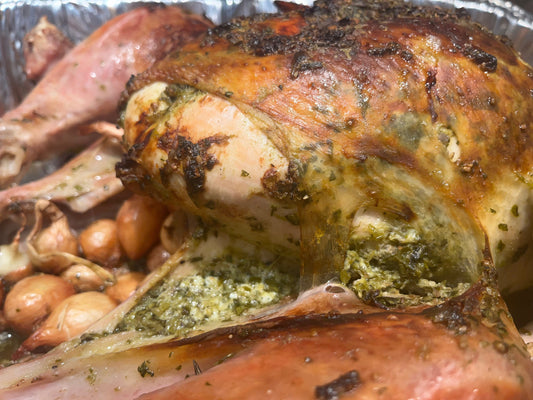 Holiday Turkey with Chorizo Verde Butter