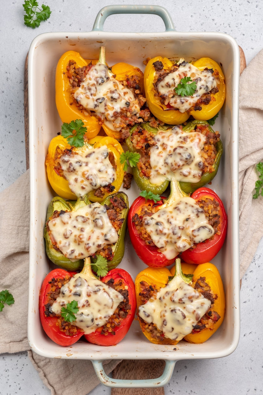 Chorizo & Mexican Rice Stuffed Bell Peppers