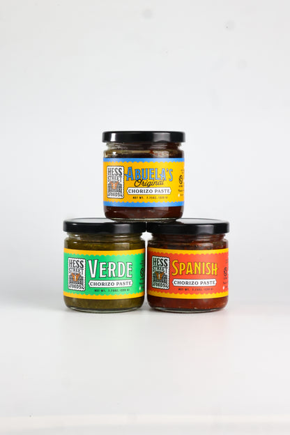 The Chorizo TRIO: Abuela’s Original, Verde & Spanish!